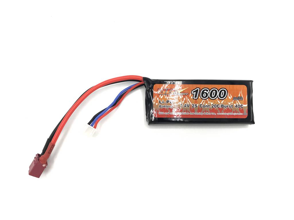 LiPo 7.4V 1600mAh 20C Mini Type (Deans)