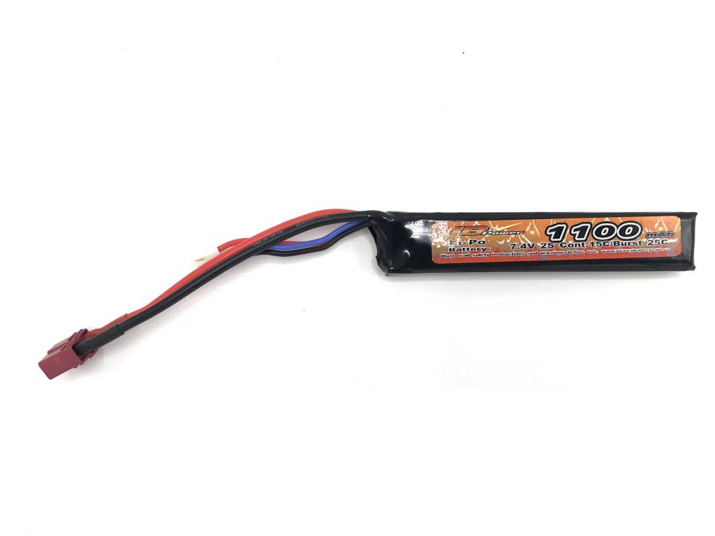 LiPo 7.4V 1100mAh 15C Stick Type (Deans)
