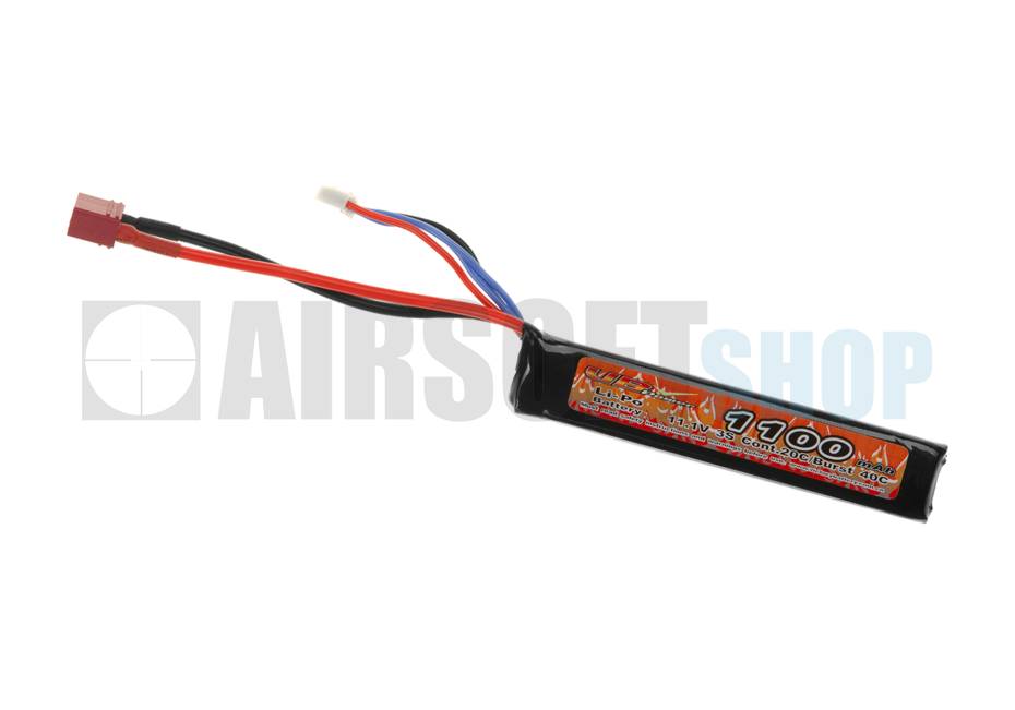 LiPo 11.1V 1100mAh 20C Stick Type (Deans)