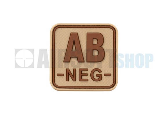 Bloodtype Square PVC Patch AB NEG (Desert)