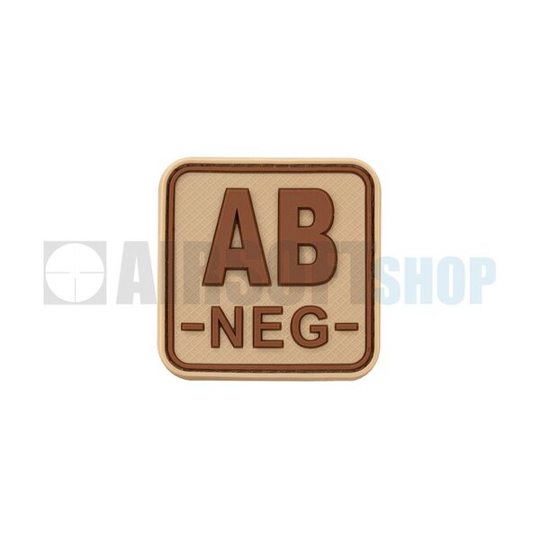 Bloodtype Square PVC Patch AB NEG (Desert)
