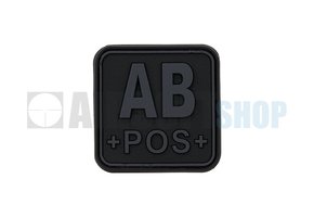 Bloodtype Square PVC Patch AB POS (Blackops)