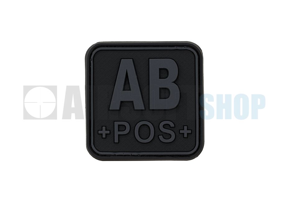 Bloodtype Square PVC Patch AB POS (Blackops)