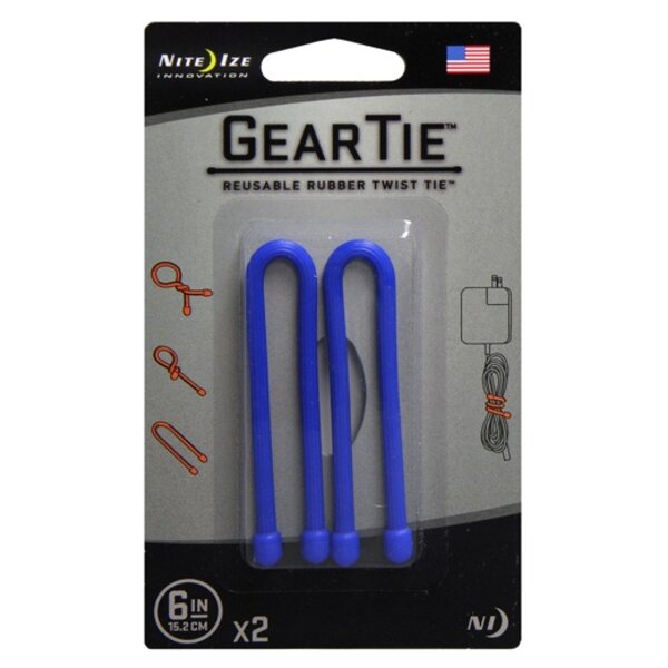 Gear Tie 6" 2Pack (Blue)