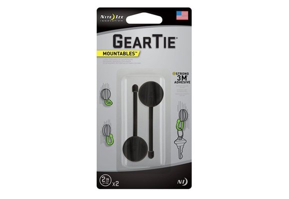 Gear Tie Mountables 2" 2Pack (Black)