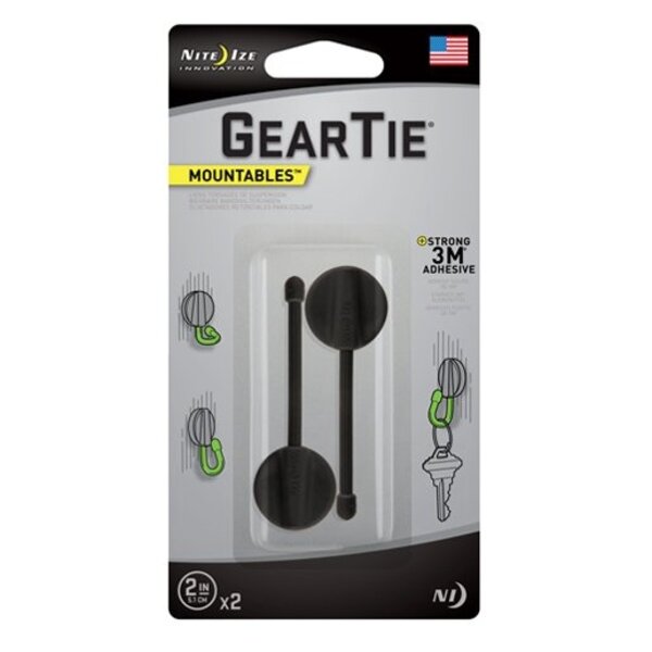 Gear Tie Mountables 2" 2Pack (Black)