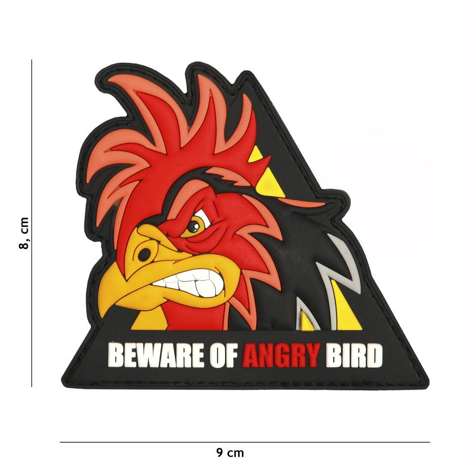 Beware Of Angry Bird PVC Patch