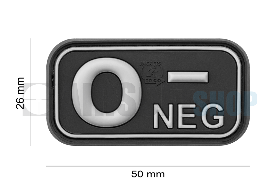 Bloodtype Rubber Patch O NEG (SWAT)