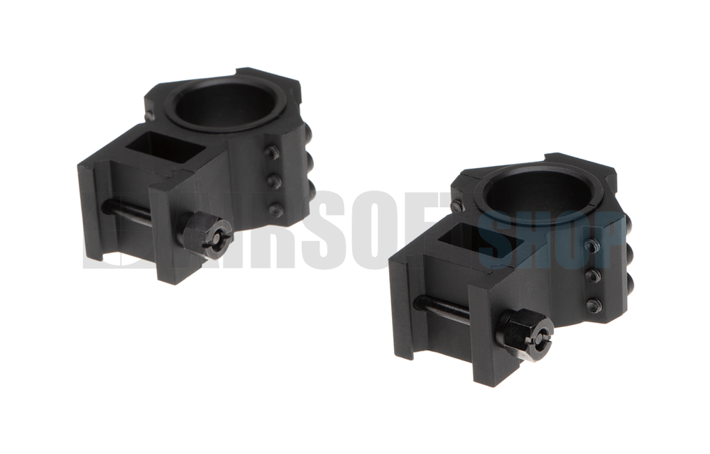 Top Rail 25.4mm / 30mm Mount Rings (Black)