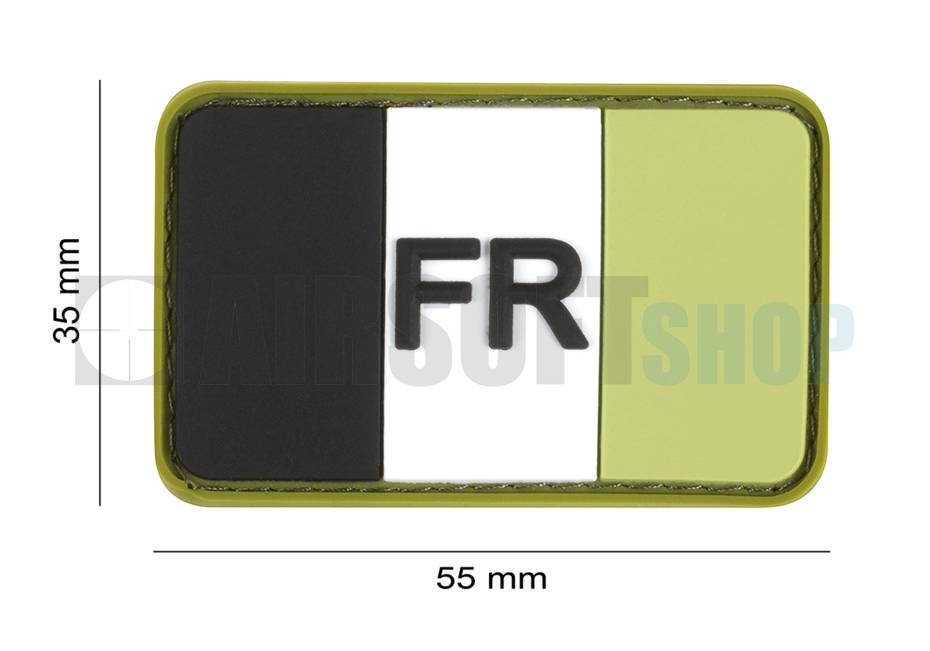 France Flag Rubber Patch (Forest)