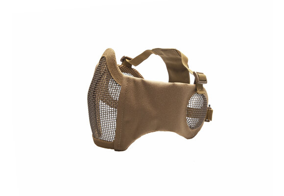 Nylon / Mesh Face Mask With Ear Protection (Tan)