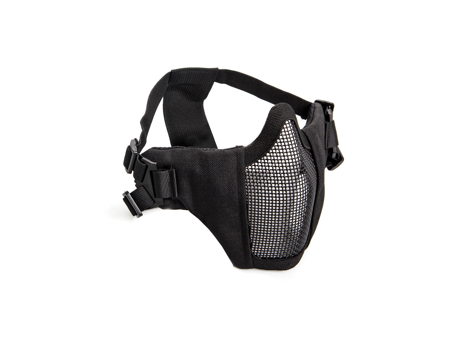 Nylon / Mesh Face Mask With Cheek Pads (Black)
