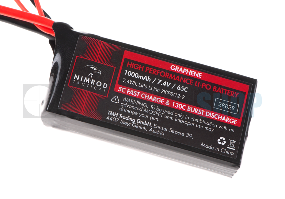 LiPo 7.4V 1000mAh 65C Graphene PEQ Type (Tamiya)