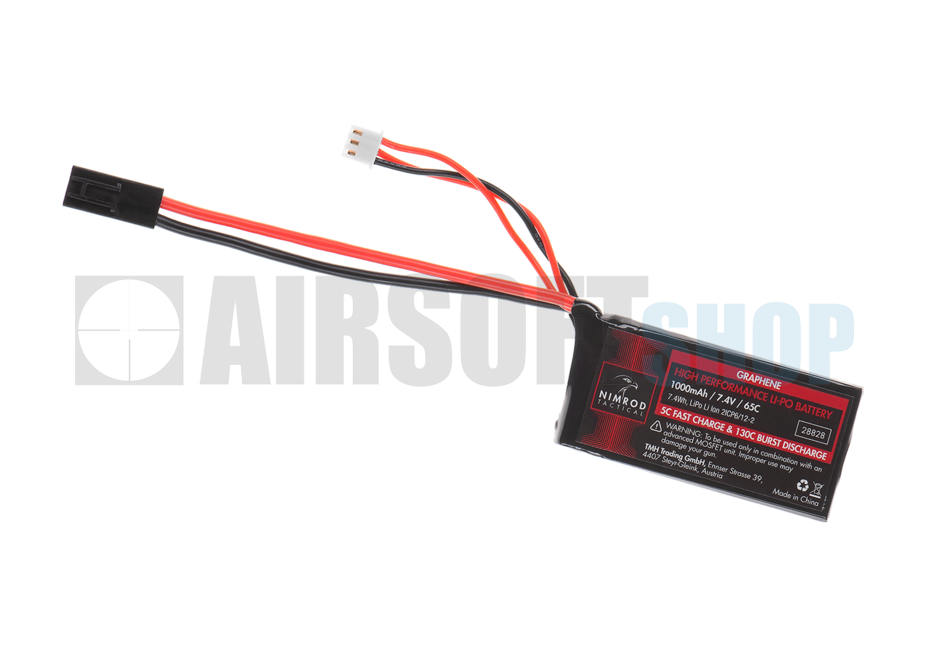 LiPo 7.4V 1000mAh 65C Graphene PEQ Type (Tamiya)