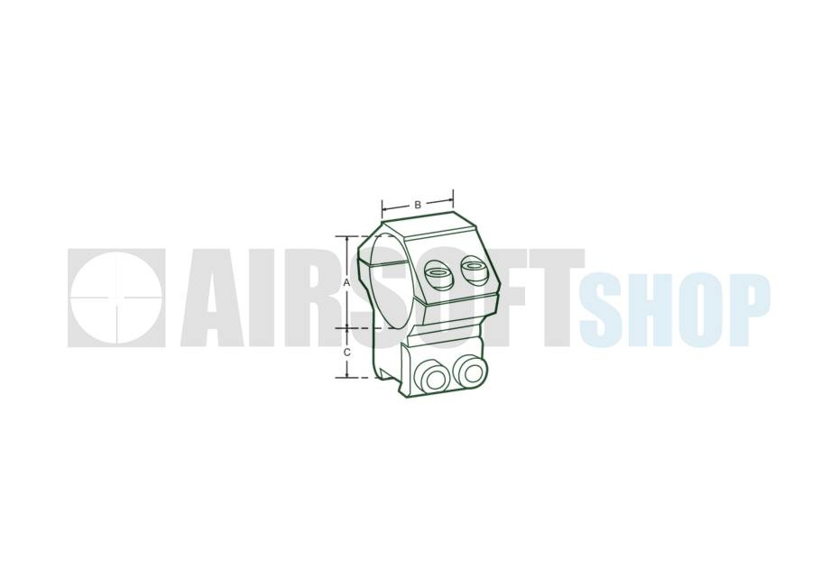 30mm Airgun Mount Ring (Medium)