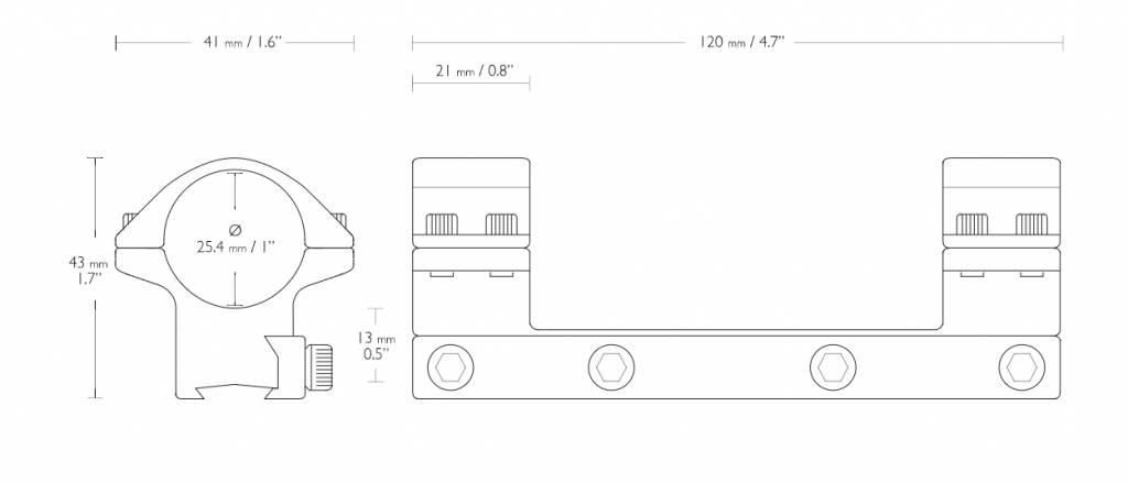 Match Mount 25.4 mm  (Medium)