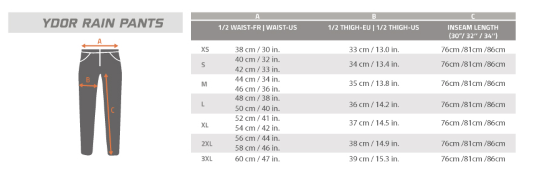 Ydor Rain Pants (Black)