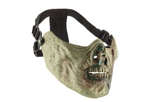 Zombie Half Face Mask (Tan/Green)