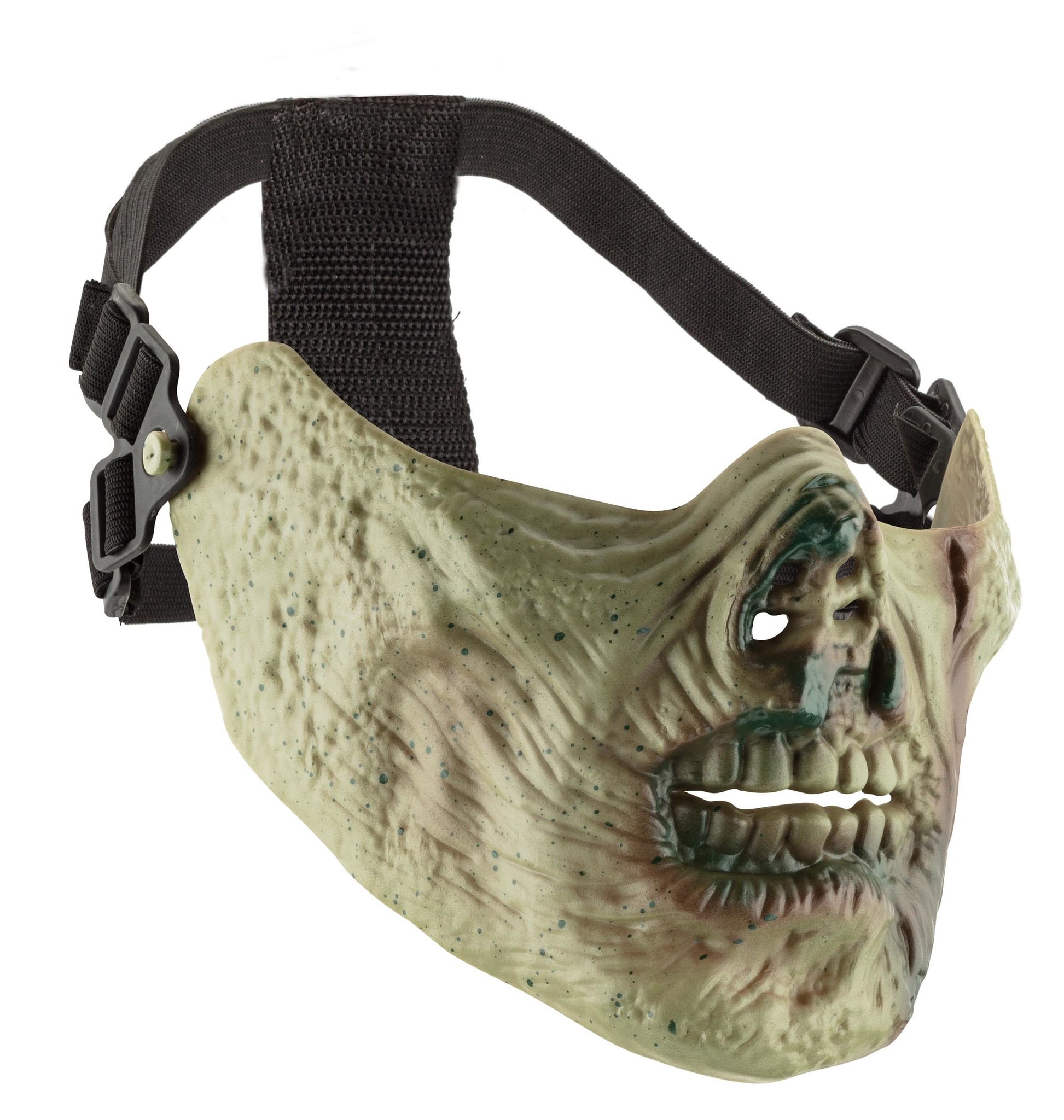 Zombie Half Face Mask (Tan/Green)