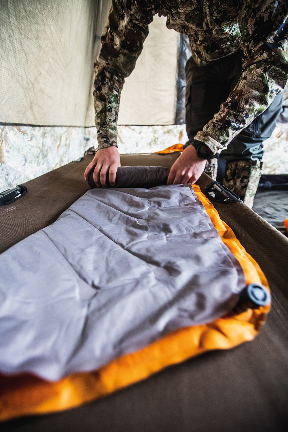 Insulated Static V Sleeping Mat  (Orange)