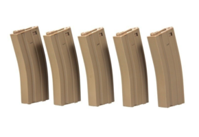 M4/M16 Metal Highcap 5-Pack 300rds (Tan)