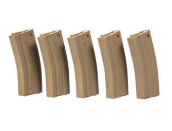 M4/M16 Metal Highcap 5-Pack 300rds (Tan)