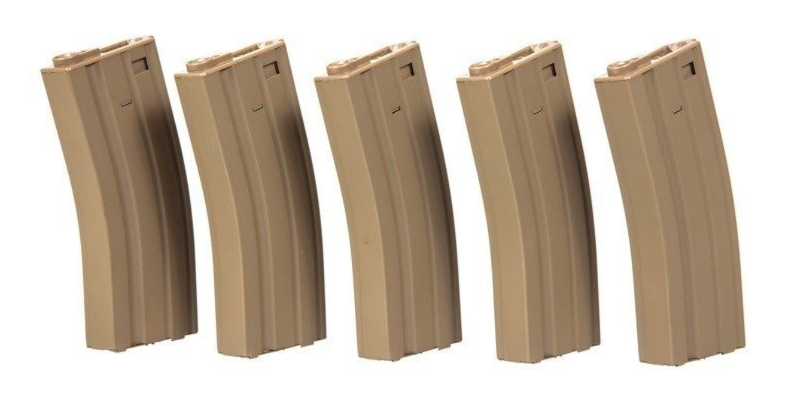 M4/M16 Metal Highcap 5-Pack 300rds (Tan)