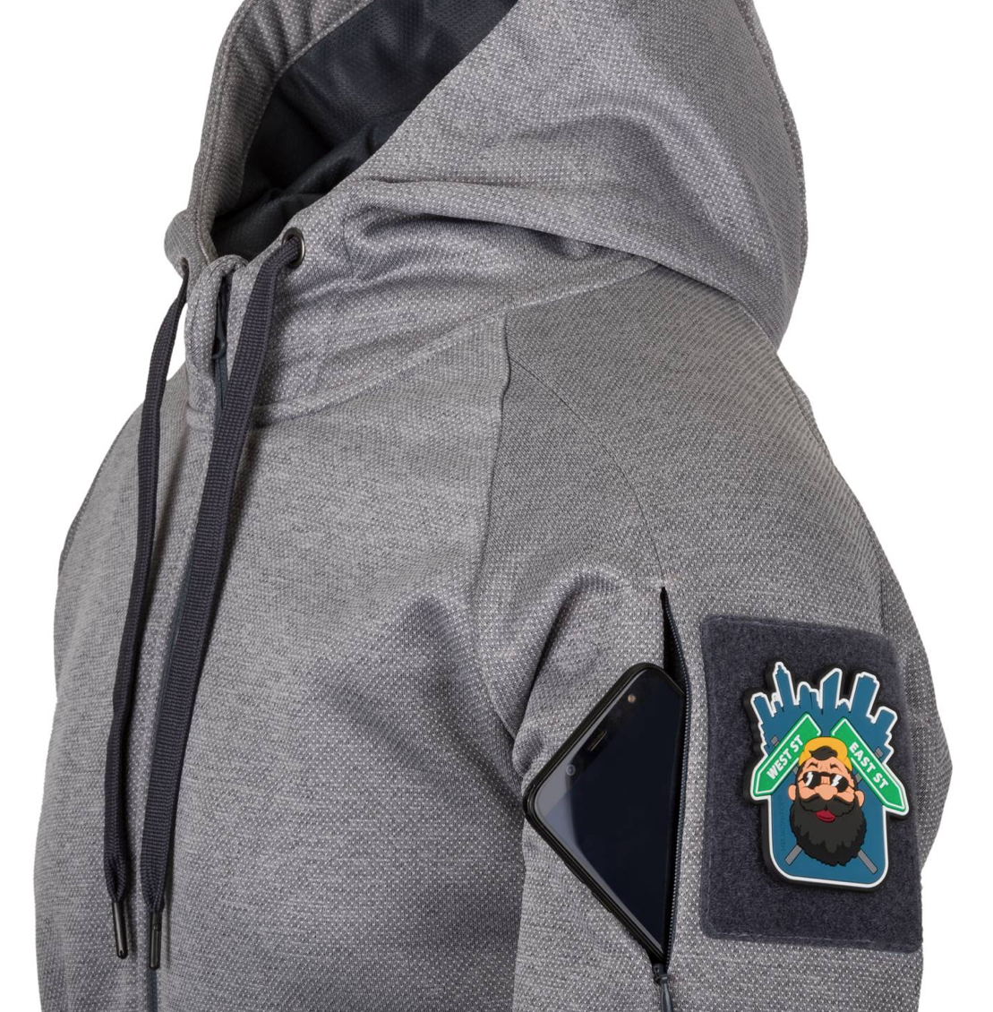 Urban Tactical Hoodie (Fullzip) (Grey Melange)