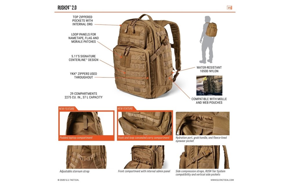 RUSH 24 2.0 Backpack 37L (Multicam)