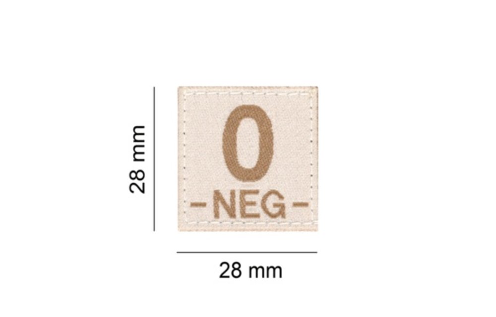 O NEG Bloodgroup Patch (Desert)