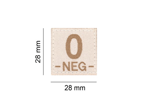O NEG Bloodgroup Patch (Desert)
