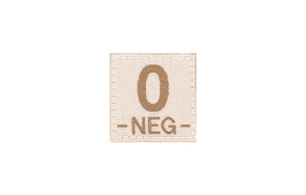 O NEG Bloodgroup Patch (Desert)