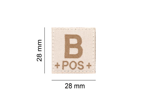 B POS Bloodgroup Patch (Desert)
