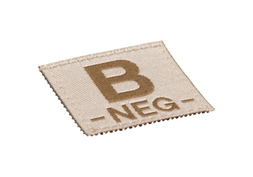 B NEG Bloodgroup Patch (Desert)