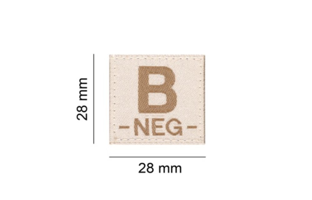 B NEG Bloodgroup Patch (Desert)