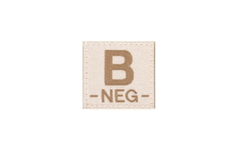 B NEG Bloodgroup Patch (Desert)