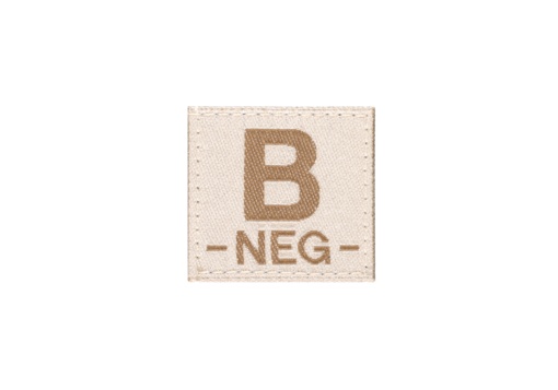 B NEG Bloodgroup Patch (Desert)
