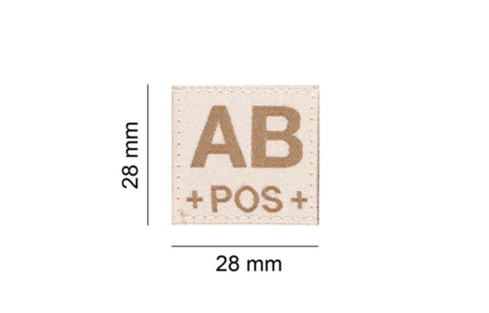 AB POS Bloodgroup Patch (Desert)