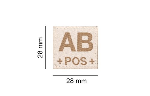 AB POS Bloodgroup Patch (Desert)