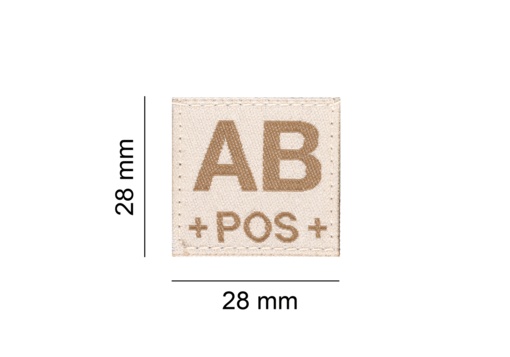 AB POS Bloodgroup Patch (Desert)