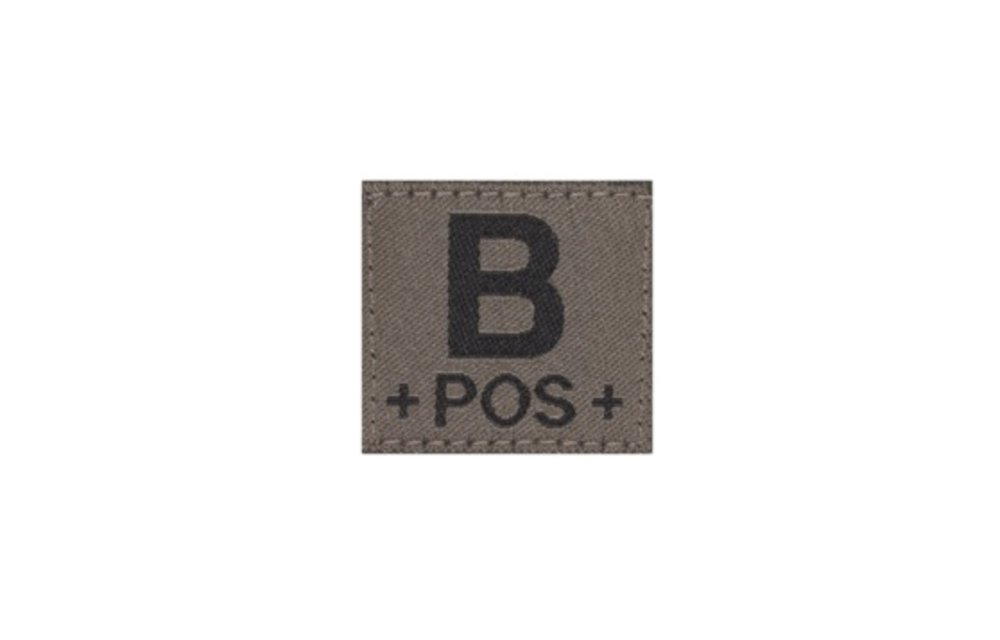B POS Bloodgroup Patch (RAL7013)