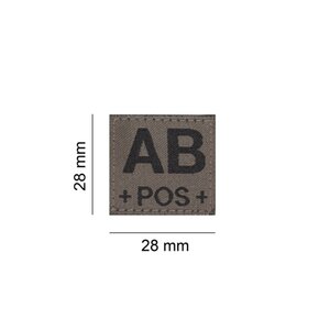 AB POS Bloodgroup Patch (RAL7013)