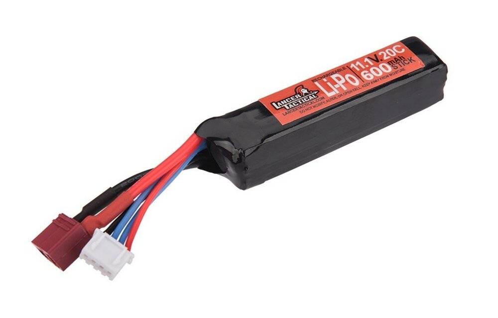 Lipo 11.1V 600mAh 20C Micro Stick Type (Deans)