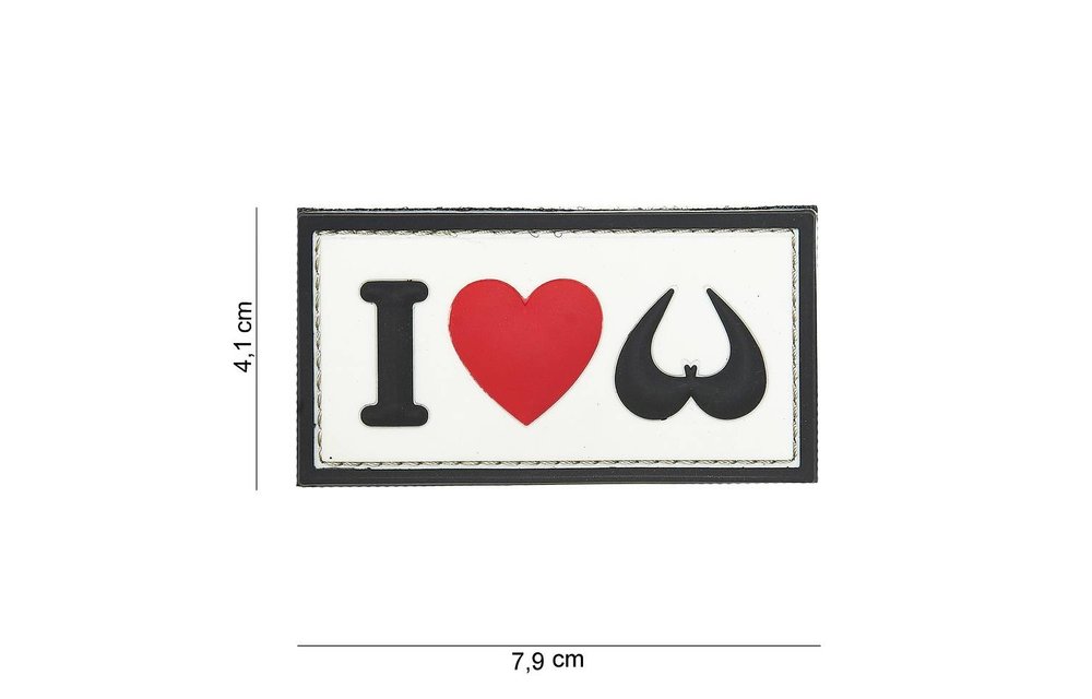 I Love Boobies PVC Patch (White)