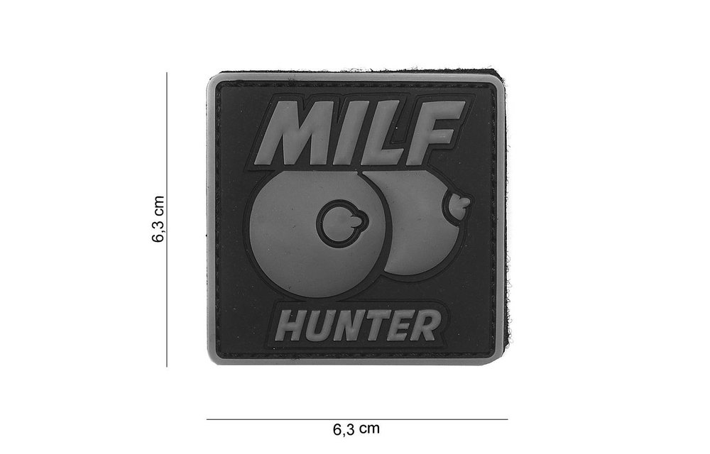 MILF Hunter PVC Patch (Grey)