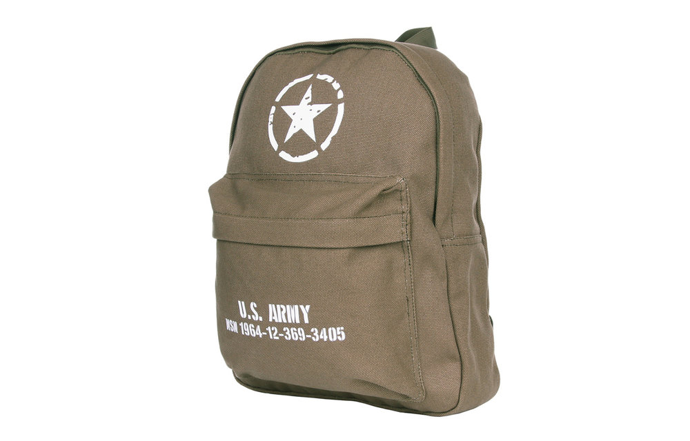 Kids Backpack (US Army) (Black)