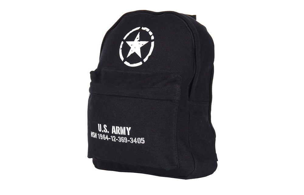 Kids Backpack (US Army) (Black)