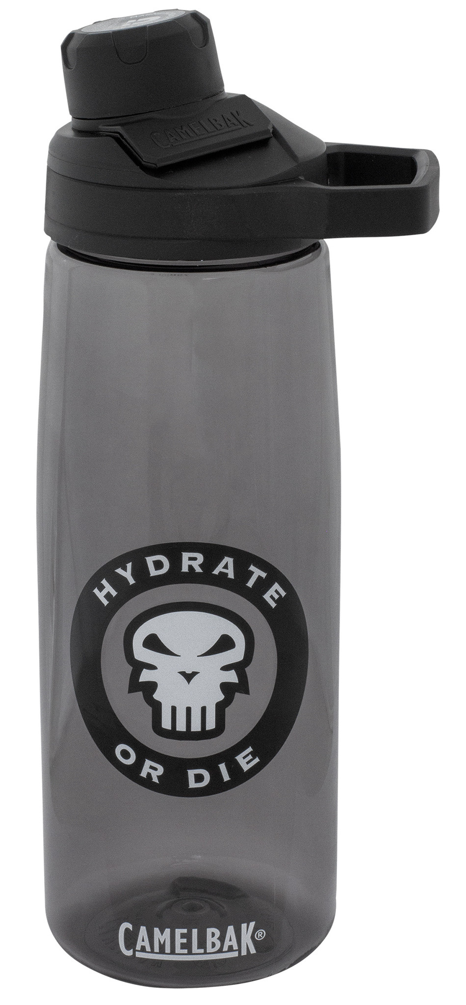 Drinking Bottle Chute 0.75 liter Hydrate Or Die (Grey)