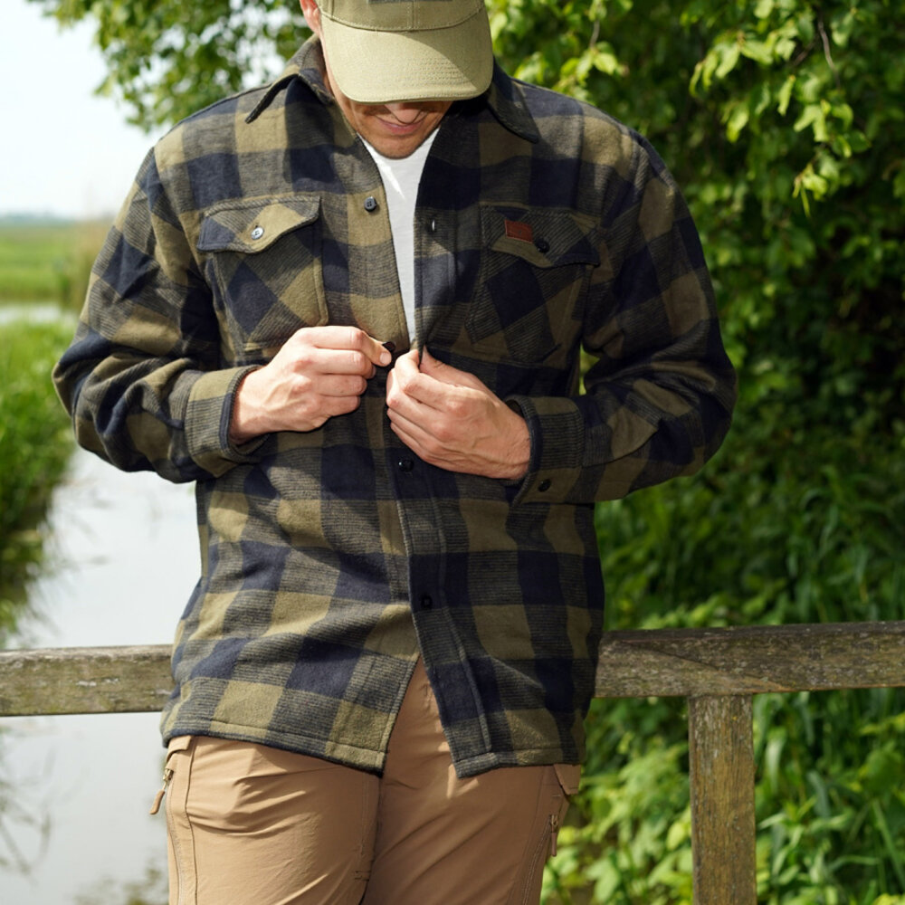 Lumberjack Flannel Shirt (Black/Olive)