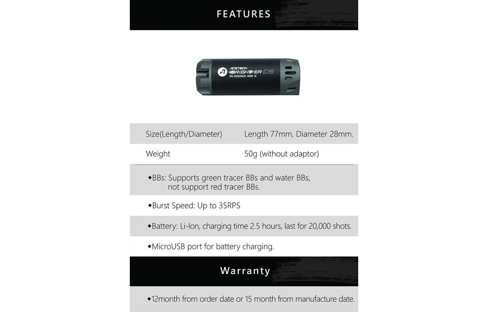 Brighter CS Tracer Unit (Grey/Grey)